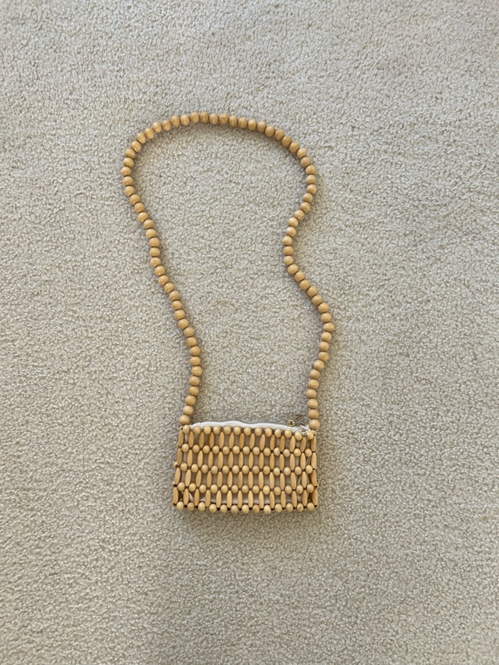a new day Beaded Mini Crossbody in Light Tan